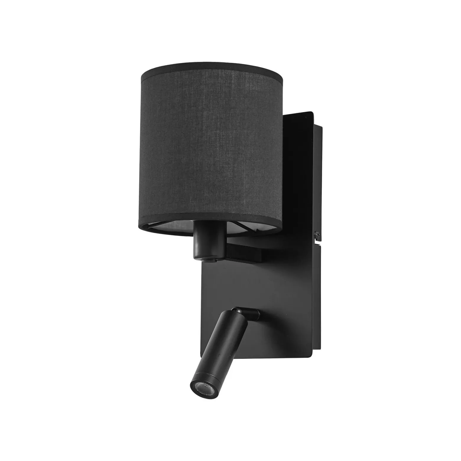 Lindby seinävalaisin Aiden, 30 cm, musta, LED-lukuvalo, E14