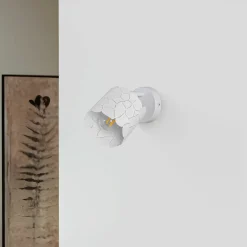Lindby seinävalaisin Aralena, valkoinen, 1-valo, metalli, Ø 12 cm