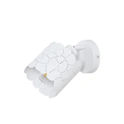 Lindby seinävalaisin Aralena, valkoinen, 1-valo, metalli, Ø 12 cm