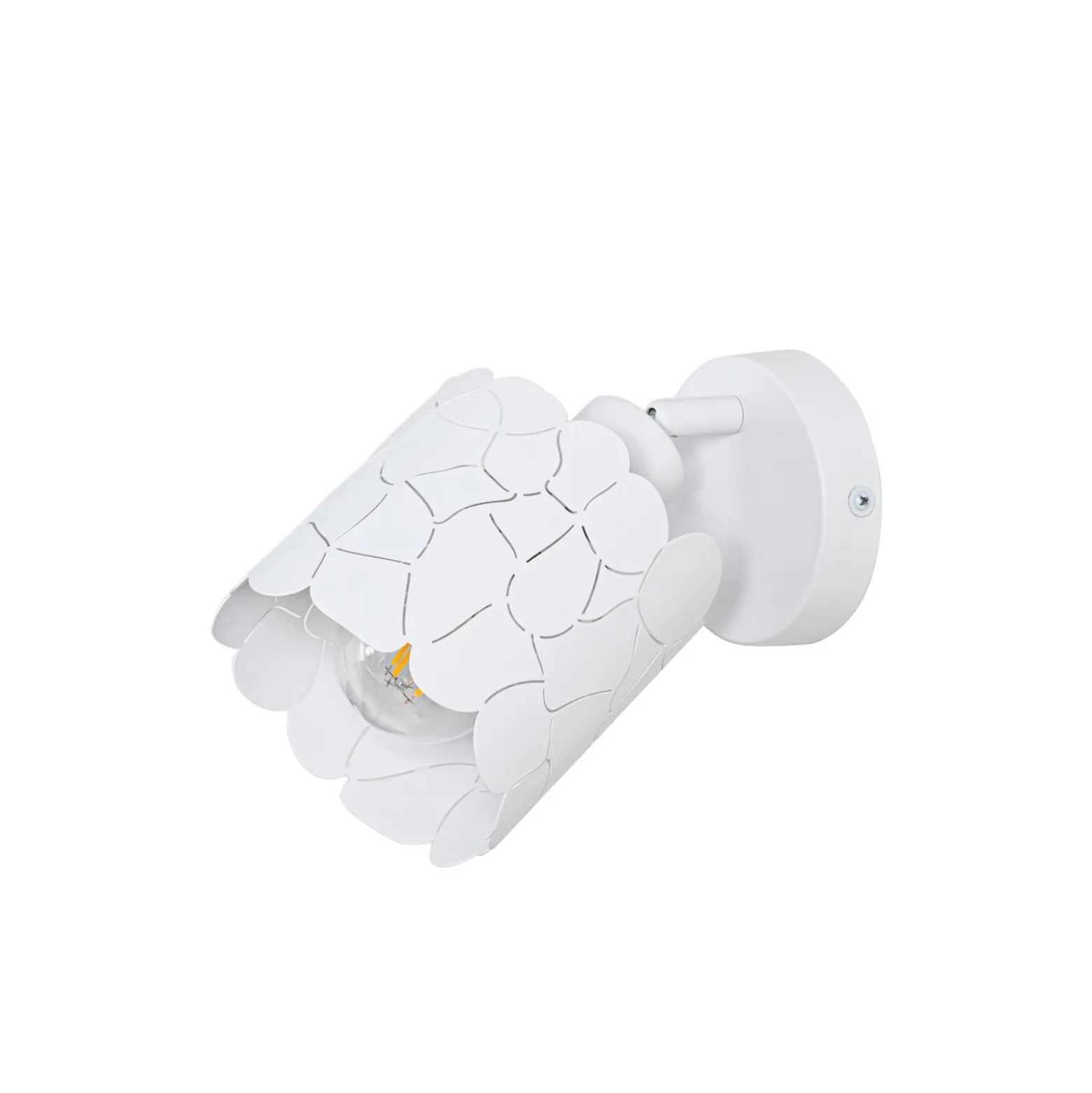 Lindby seinävalaisin Aralena, valkoinen, 1-valo, metalli, Ø 12 cm