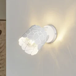 Lindby seinävalaisin Aralena, valkoinen, 1-valo, metalli, Ø 12 cm
