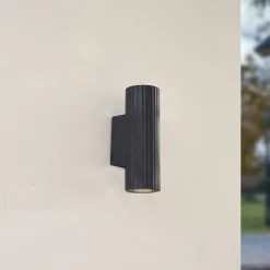Lindby seinävalaisin Christa, antrasiitti, betoni, 25cm, aaltoilu