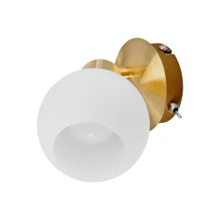 Lindby seinävalaisin Elaina, messinginvärinen, lasi, 14 cm korkea, E14