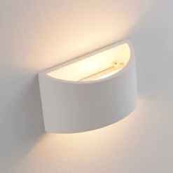 Lindby seinävalaisin Heiko, ylös/alas, rappaus, valkoinen, korkeus 12 cm