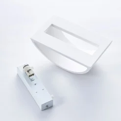 Lindby seinävalaisin Heiko, ylös/alas, rappaus, valkoinen, korkeus 12 cm