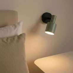 Lindby seinävalaisin Ovelia, vihreä/musta, metalli, E27