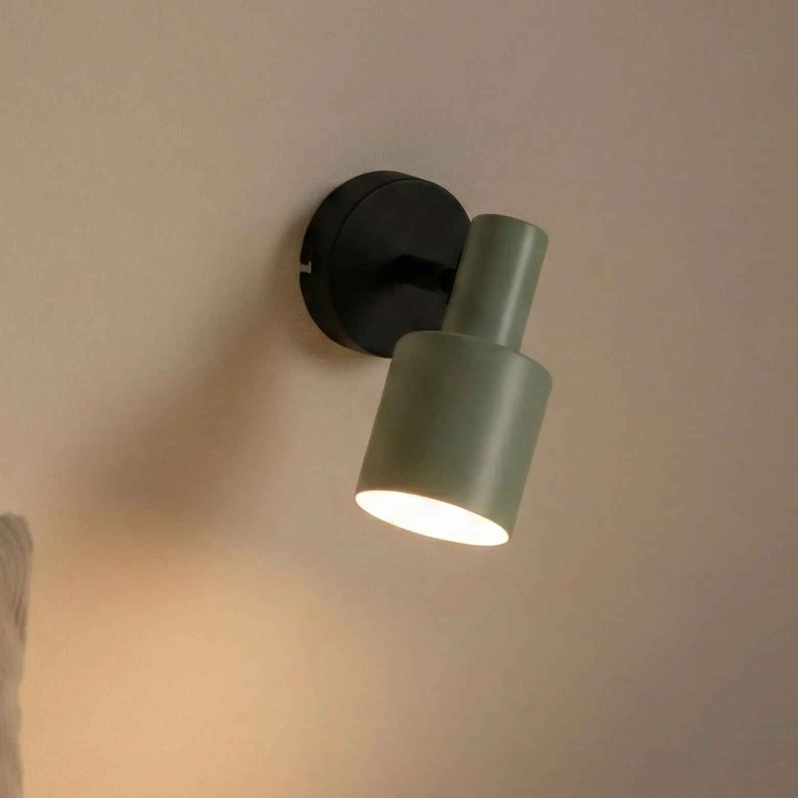 Lindby seinävalaisin Ovelia, vihreä/musta, metalli, E27