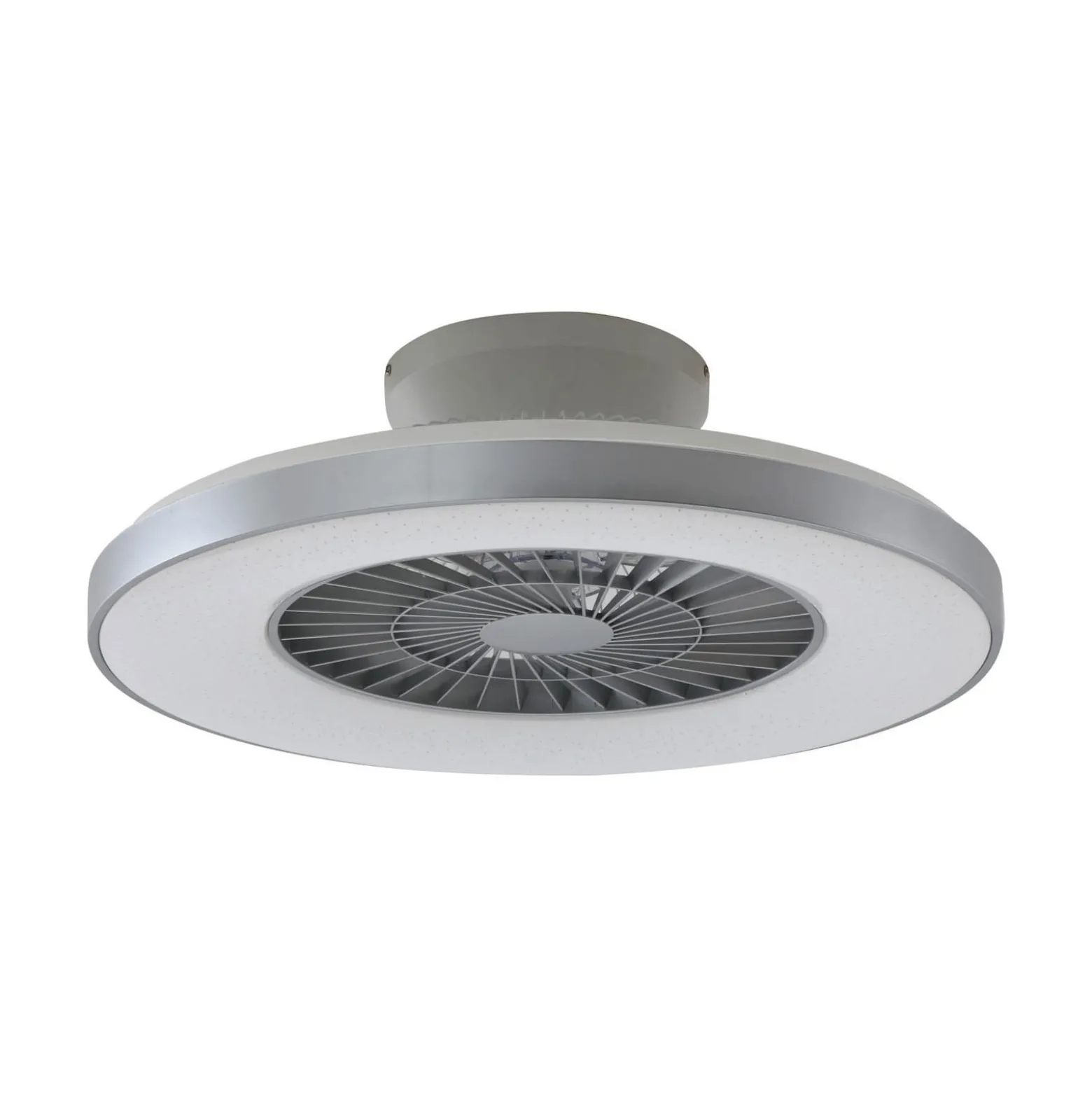 Lindby Smart LED-kattotuuletin Paavo, hopea, hiljainen, Tuya