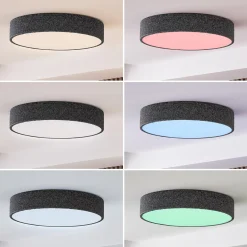 Lindby Smart LED-kattovalaisin Elmor Ø 45 cm harmaa RGB CCT