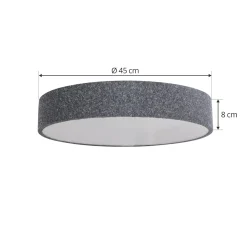 Lindby Smart LED-kattovalaisin Elmor Ø 45 cm harmaa RGB CCT