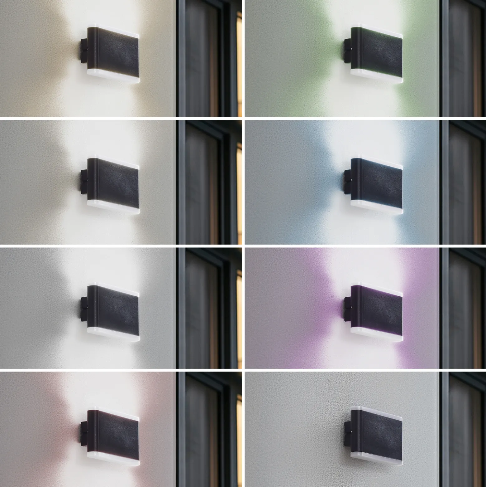 Lindby Smart LED-ulkoseinävalaisin Elvi, CCT, RGB, Tuya, IP54
