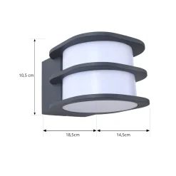 Lindby Smart LED-ulkoseinävalaisin Fyra, pyöreä, CCT, RGB, Tuya