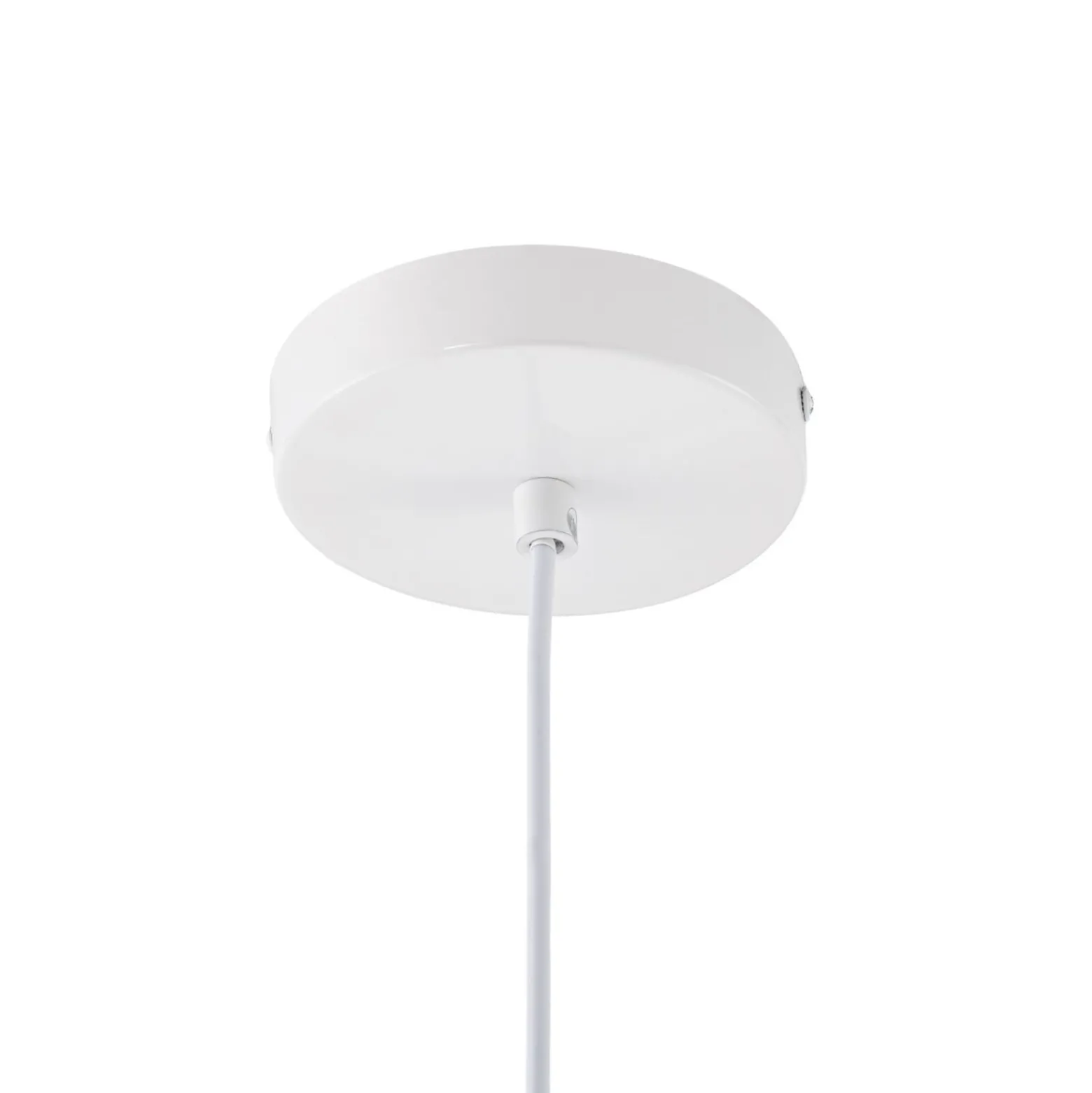 Lindby Tivra -riippuvalaisin, kiiltävä valkoinen, Ø 35 cm, metalli