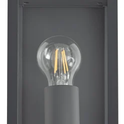 Lindby ulkoseinälamppu Peldar, antrasiitti/kirkas, 26 cm, anturi