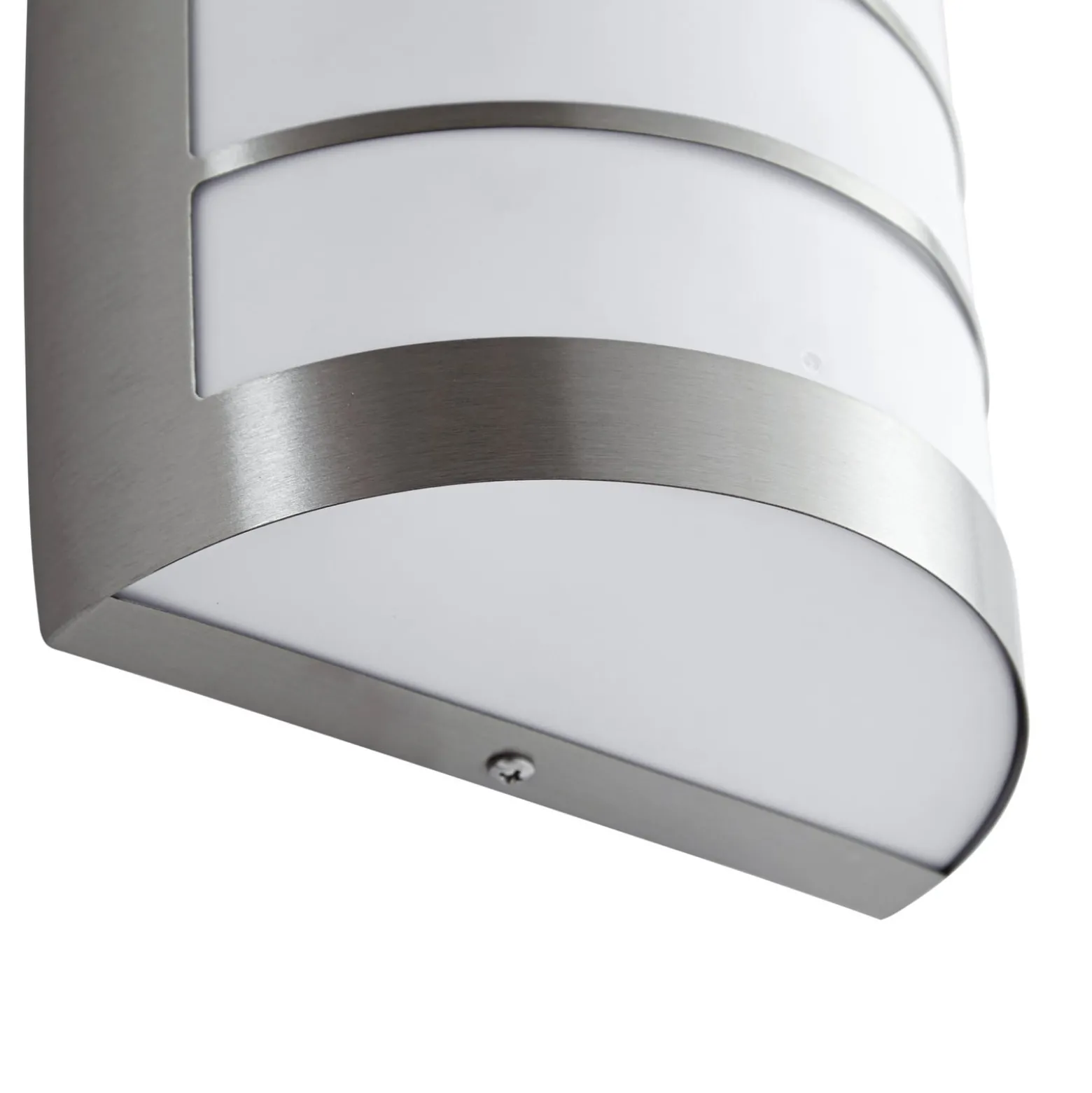 Lindby ulkoseinävalaisin Noyan, 20 cm, ruostumaton teräs, IP44, E27