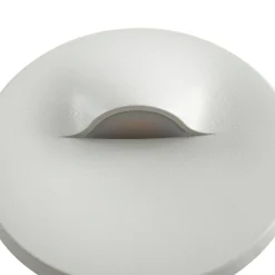 Lindby upotettava LED-seinävalaisin Alune, valkoinen, pyöreä, Ø 8 cm, IP65