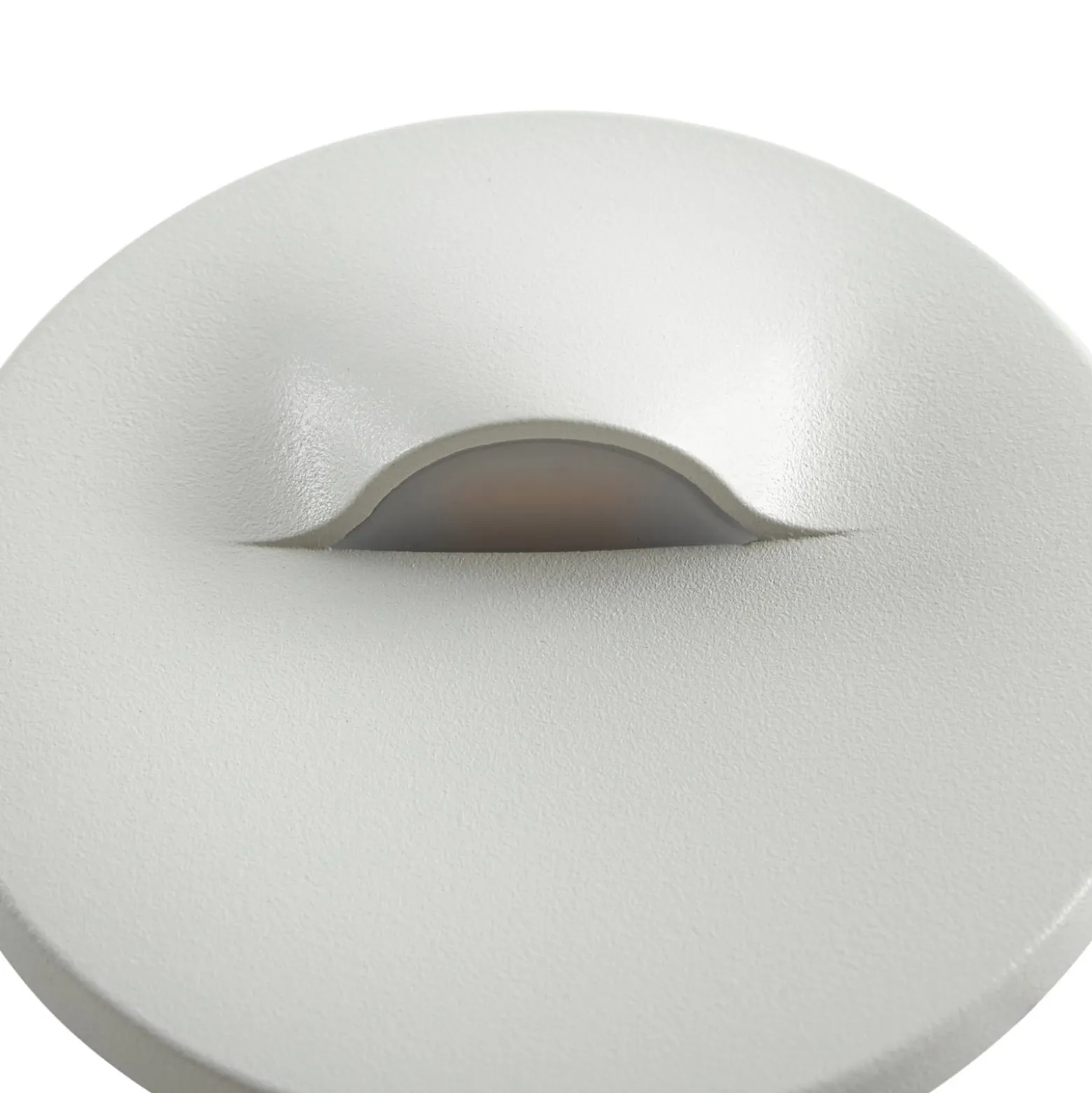 Lindby upotettava LED-seinävalaisin Alune, valkoinen, pyöreä, Ø 8 cm, IP65