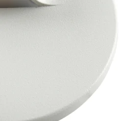 Lindby upotettava LED-seinävalaisin Alune, valkoinen, pyöreä, Ø 8 cm, IP65