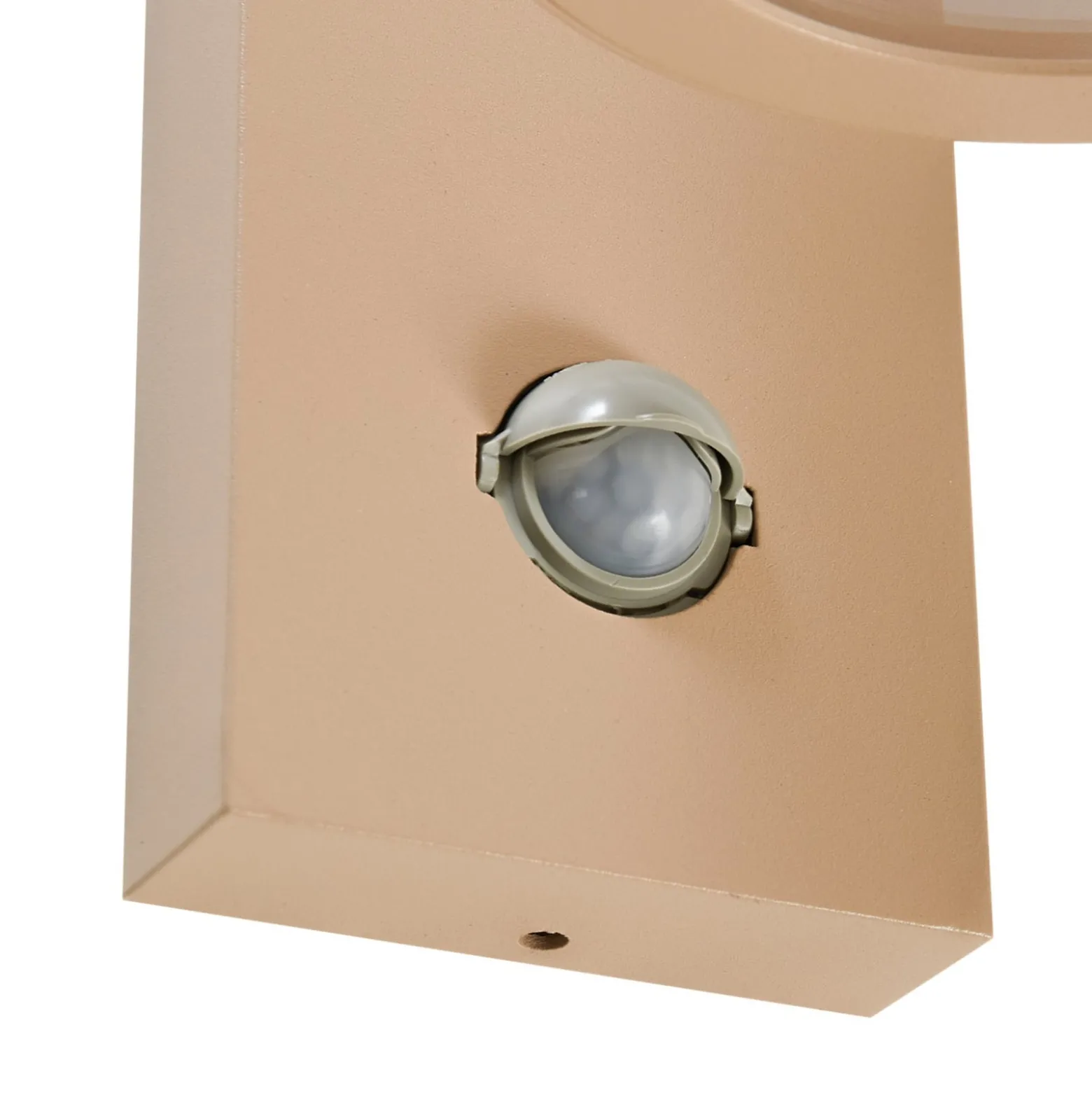 Lindby Yrene -ulkoseinävalaisin, 20 cm, beige, liiketunnistin, Riffle