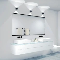 LOOM DESIGN Frey LED-seinävalaisin IP65 2x6W musta