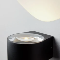 LOOM DESIGN Frey LED-seinävalaisin IP65 2x6W musta
