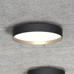 LOOM DESIGN LED-kattovalaisin Lucia musta/kullanvärinen Ø 45 cm
