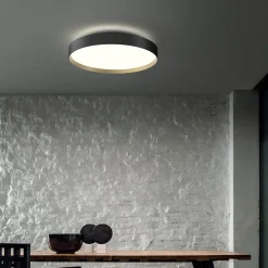 LOOM DESIGN LED-kattovalaisin Lucia musta/kullanvärinen Ø 60 cm