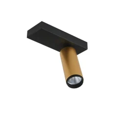 LOOM DESIGN LED-kattovalaisin X-Beam, 1-lamppuinen, musta/kultainen