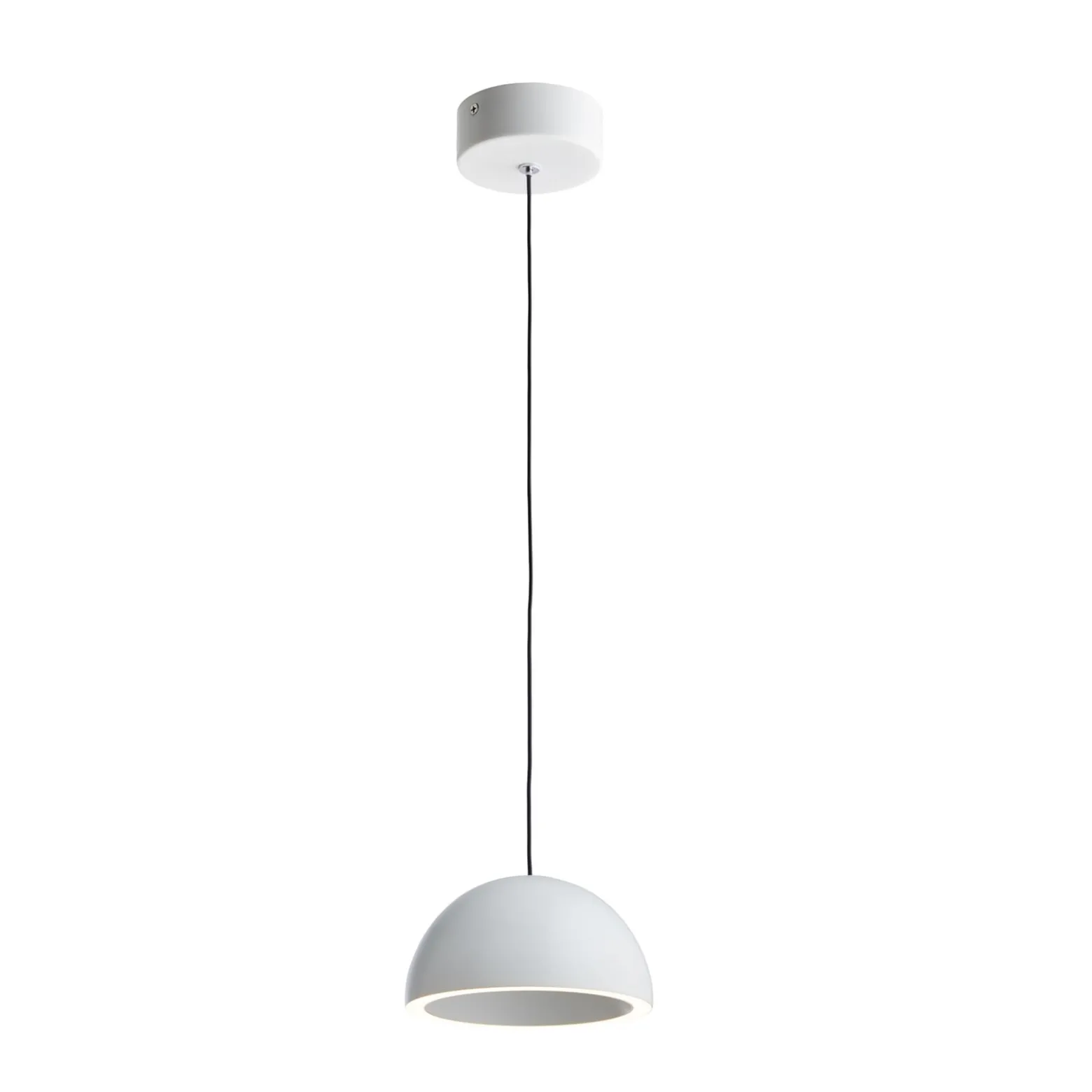 LOOM DESIGN LED-riippuvalaisin Curve, valkoinen, alumiini, Ø 14 cm