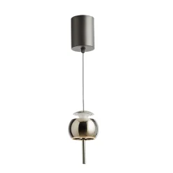 LOOM DESIGN LED-riippuvalaisin Parachute, musta Ø 9,6 cm alumiini