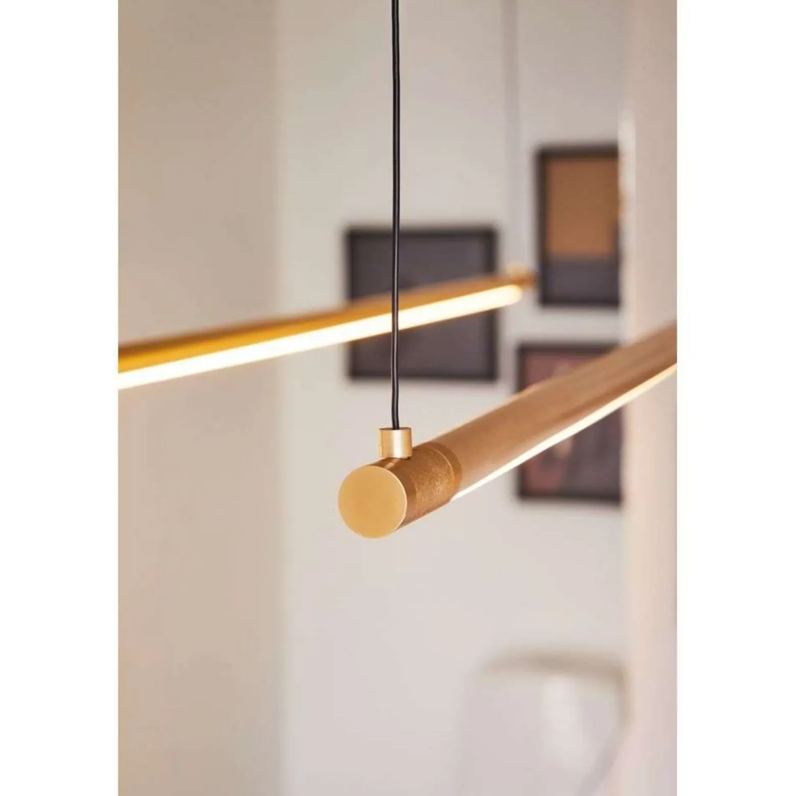 LOOM DESIGN LED-riippuvalaisin Straw 200, kulta, alumiini