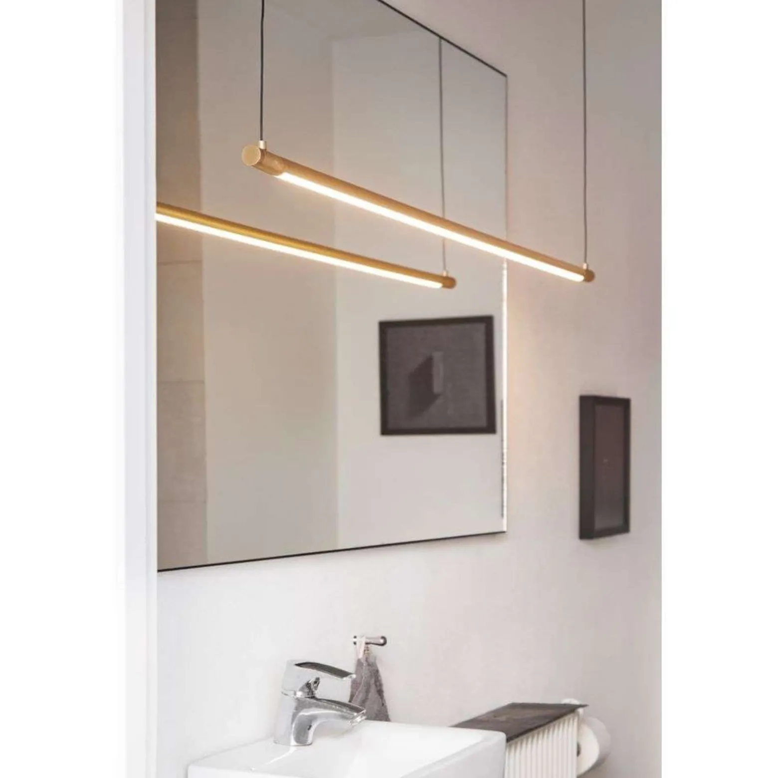 LOOM DESIGN LED-riippuvalaisin Straw 200, kulta, alumiini