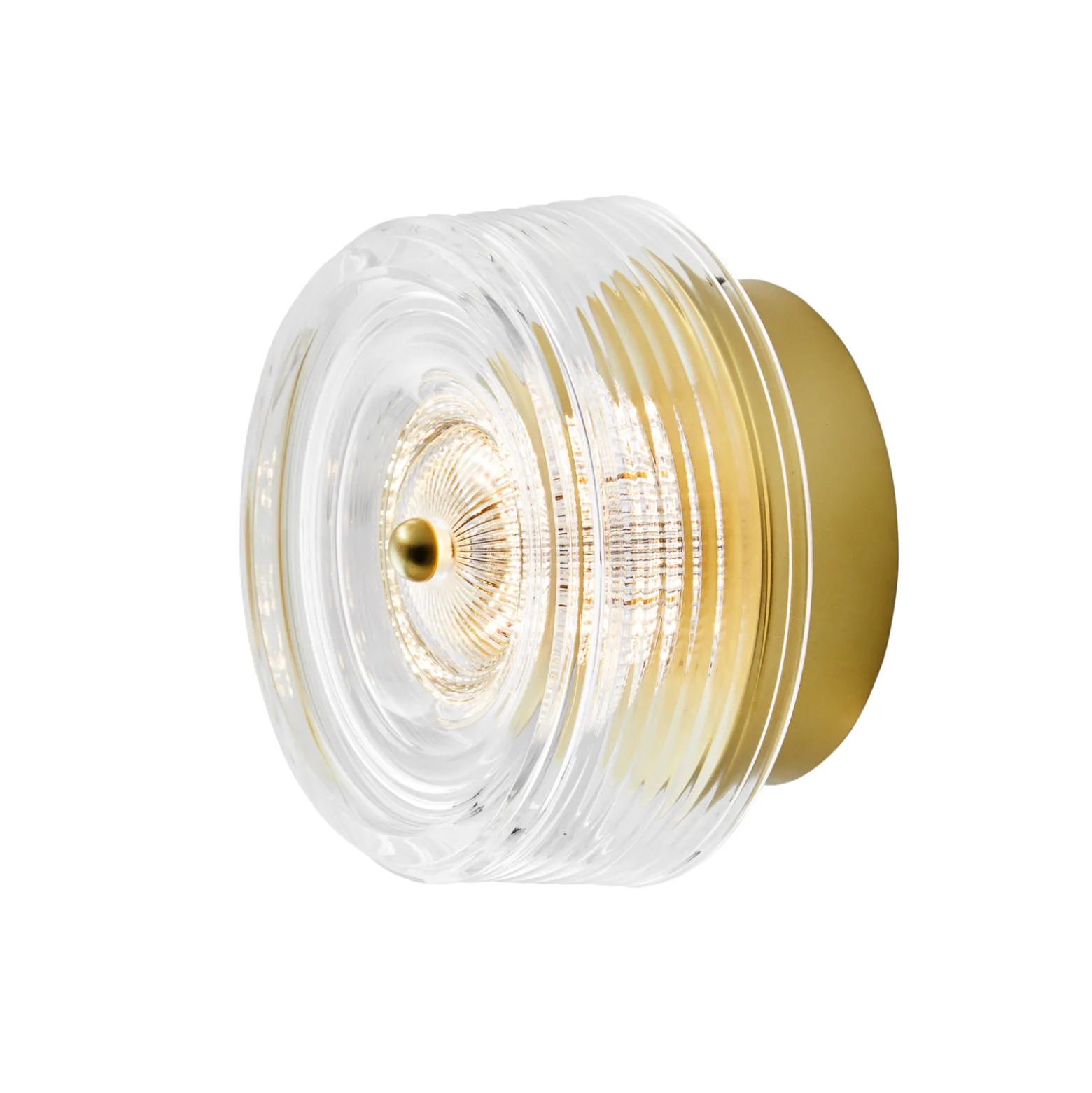 LOOM DESIGN LED-seinävalaisin Glow kultainen/kirkas Ø 16 cm akryyli