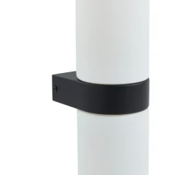 Lucande Basolo kylpyhuoneen seinävalaisin, musta, korkeus 31,5 cm, lasi