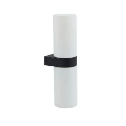 Lucande Basolo kylpyhuoneen seinävalaisin, musta, korkeus 31,5 cm, lasi