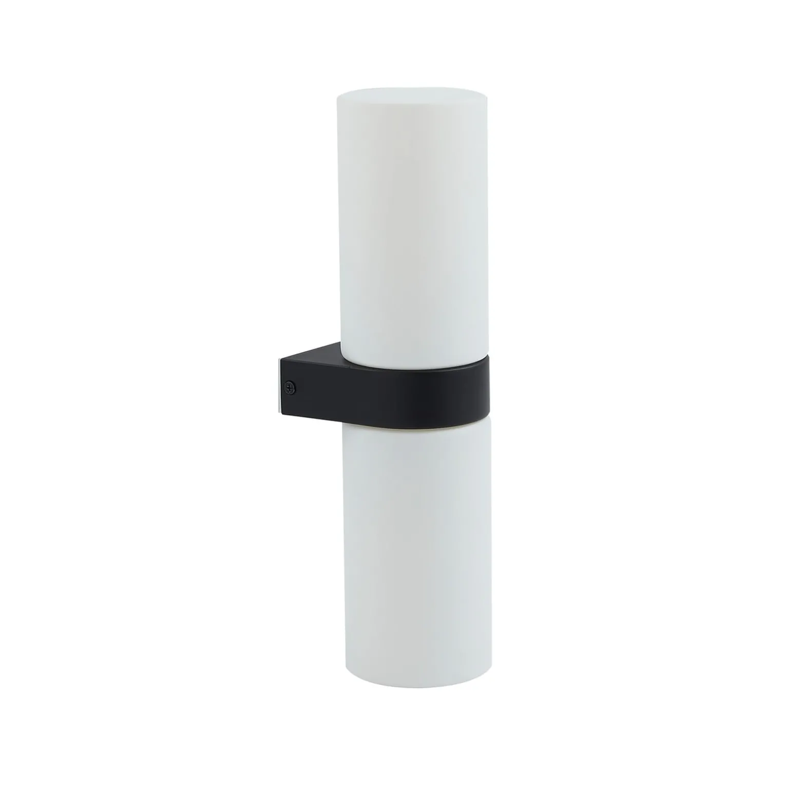 Lucande Basolo kylpyhuoneen seinävalaisin, musta, korkeus 31,5 cm, lasi