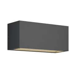Lucande Bente -ulkoseinälamppu, antrasiitti, leveys 25 cm, IP54