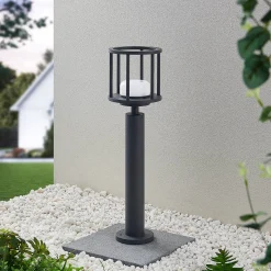 Lucande Berenike 60 cm seinävalaisin, tummanharmaa, metallia, GX53
