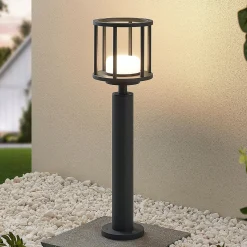 Lucande Berenike 60 cm seinävalaisin, tummanharmaa, metallia, GX53
