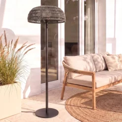 Lucande Calenza -terassilämmitin, musta, 200 cm, 3 tehotasoa