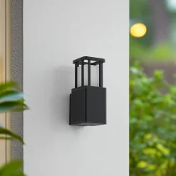 Lucande Dakil LED-ulkoseinävalaisin, musta, alumiini