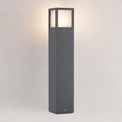 Lucande Dewari polkuvalaisin, E27, 65 cm, tummanharmaa, IP54