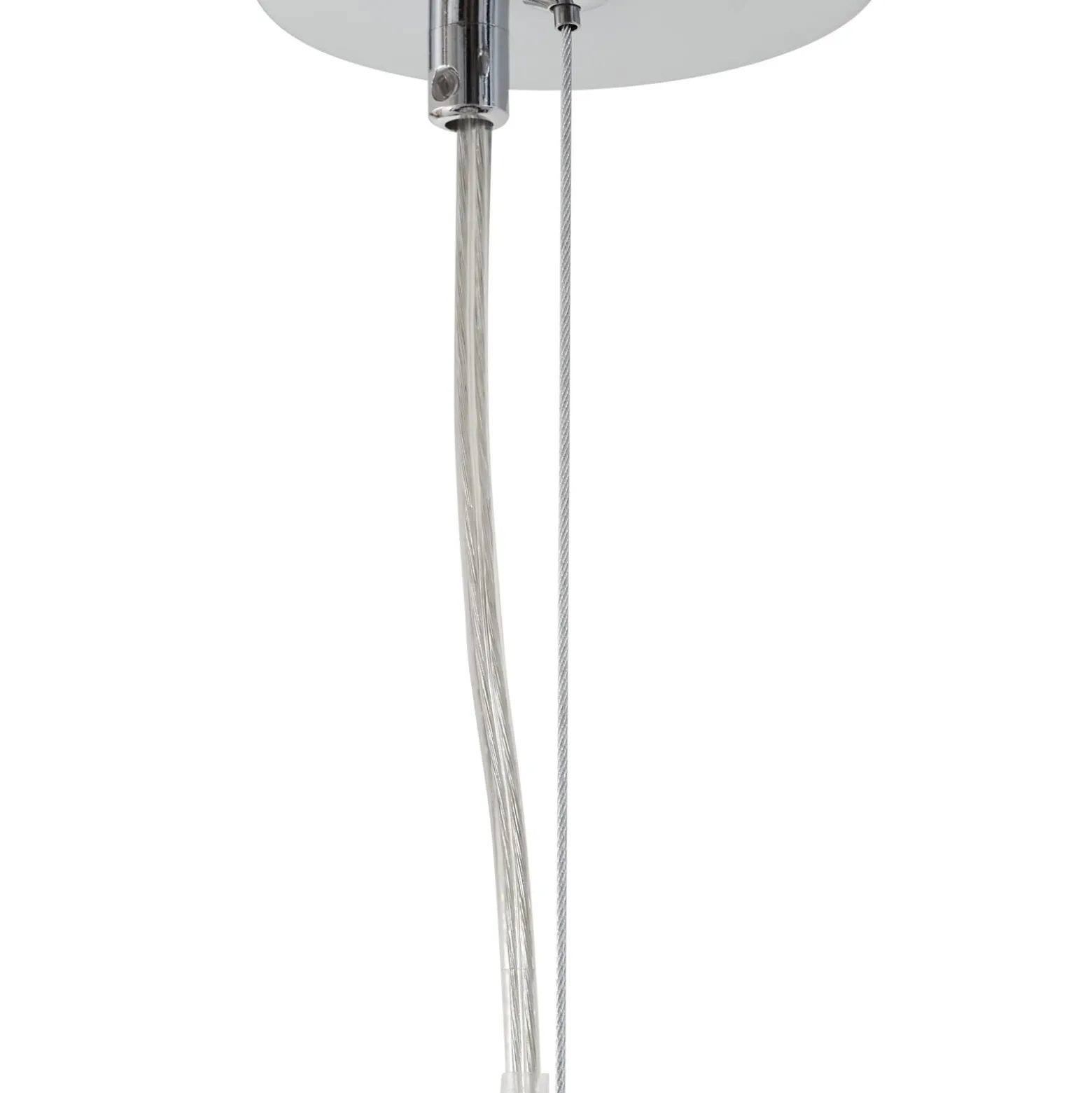 Lucande Diborah-riippuvalaisin, kirkas, Ø 43 cm, lasi, G9