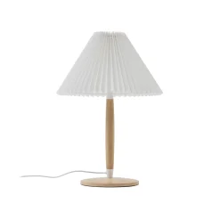 Lucande Ellorin pöytävalaisin, valkoinen, puu, Ø 37 cm, E27