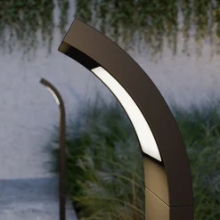 Lucande Juvia LED-pylväsvalaisin, 100cm, antrasiitti, metalli, IP54