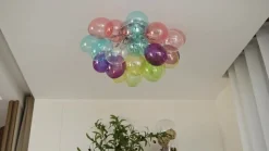 Lucande kattovalaisin Diborah, värikäs, lasi, Ø 50 cm, G9