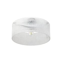Lucande kattovalaisin Meritt, kromi/kirkas, Ø 40 cm, lasi