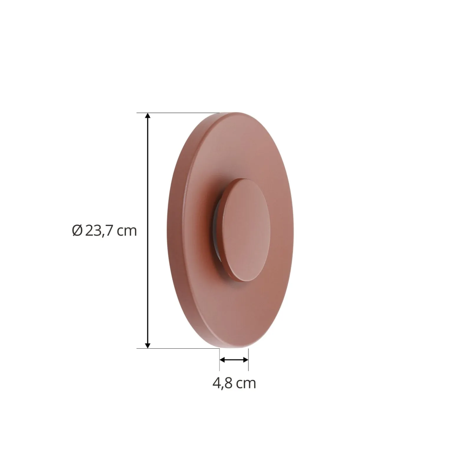 Lucande Kayana LED-ulkoseinävalaisin, ruosteenvärinen, alumiini, 24 cm