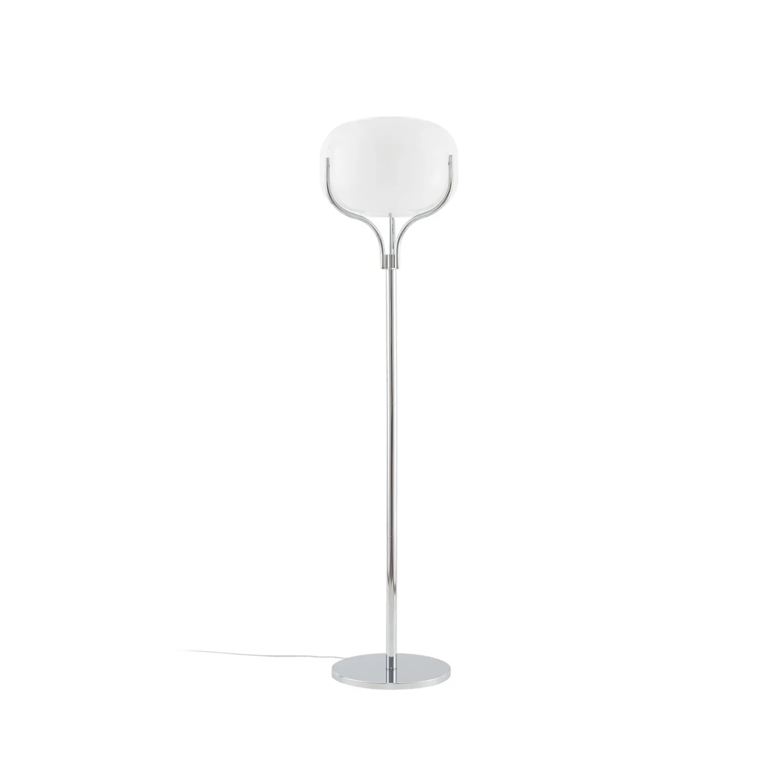 Lucande-lattiavalaisin Christo, korkeus 160 cm, kromi/valkoinen, lasi