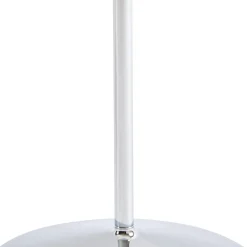 Lucande LED-akkukäyttöinen pöytävalaisin Anoria, kromi/valkoinen, lasi, IP44,